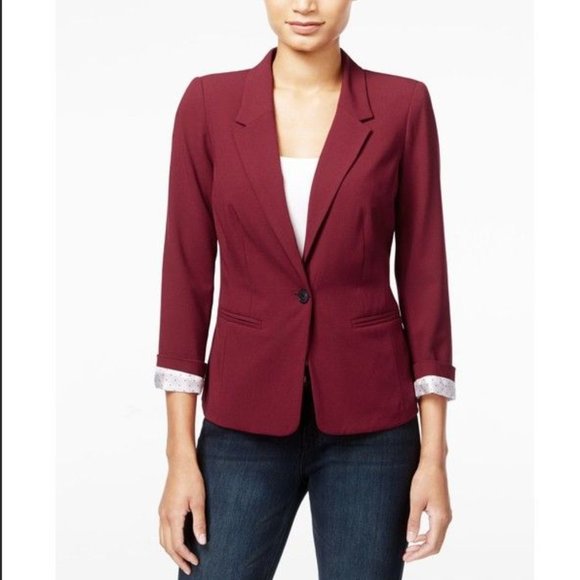Kensie Jackets & Blazers - Kensie single button blazer, plum color, beautifully lined, size large